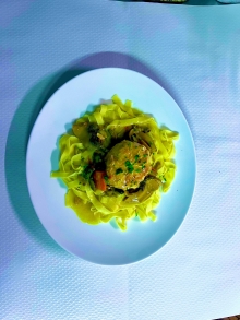 Paupiette de dinde, tagliatelless 19,50 € - Au Babylone 